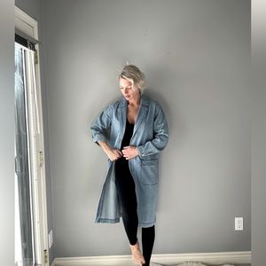 Forever 21 denim lab coat brand new !
